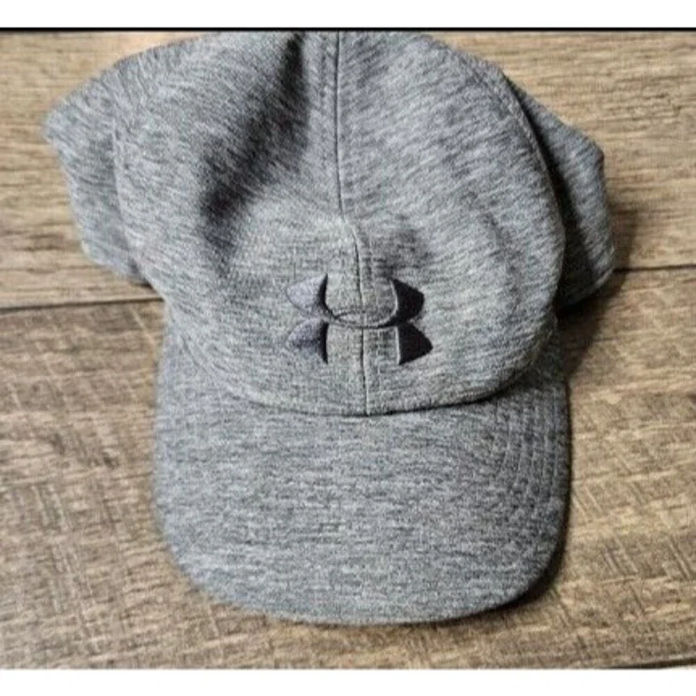 Under Armour Hat Cap Strap Back Womens One Size Heather Gray Polyester Blend